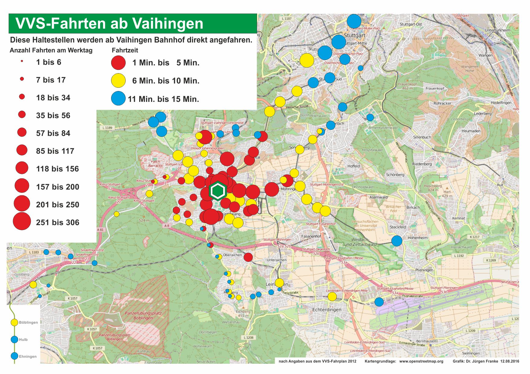 Einzugsgebiet Bahnhof Vaihingen