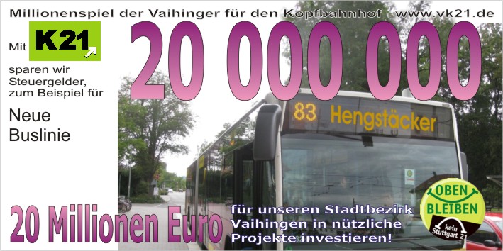 20 Mio-Schein Buslinie 83